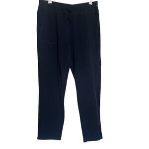 Athletic Works Navy Elastic Waist Drawstring Active Jogging Pants Ladies Large